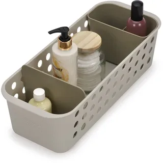 Joseph Joseph Aufbewahrungskorb für Badutensilien mit beweglichem Topf und Trennwand 37 x 22 x 20 cm beige