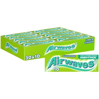 Airwaves Lime & Ginger Kaugummis 30x 10 Dragees,