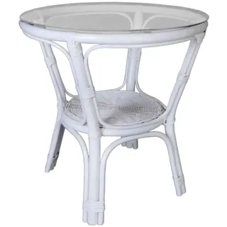 MiaMöbel Mina Weiß Rattan 55 x 56 x 55 cm