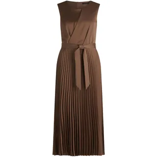 Cocktailkleid VERA MONT "Cocktailkleid mit Plissee", Damen, Gr. 40, EURO, braun (braun diamond), Obermaterial: 100% Polyester PES., Kleider Cocktailkleid