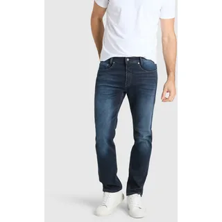 Tapered-fit-Jeans MAC "Jog ́n Jeans", Herren, Gr. 31, Länge 32, schwarz (tiefblau), Denim/Jeans, Obermaterial: 96% Baumwolle, 4% Elasthan, regular fit lang, Jeans Tapered-fit-Jeans, im Five-Pocket Style
