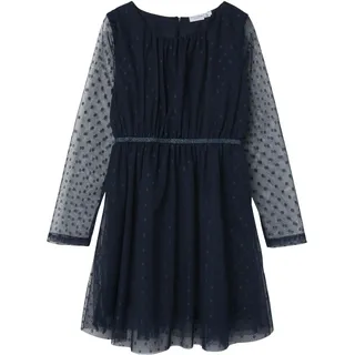 Name IT Mädchen Nkfvabos Ls Dress Noos Nachtwäsche Set, Dark Sapphire, 110 EU