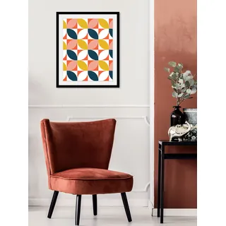 Queence »Samuel« Abstrakt Figuren Gemälde Kunst 1 Stk. tlg. HD Premium Poster-Druck inkl. Holzrahmen,