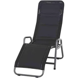 Siena Garden Bito Kippliege 139 x 72 x 118 cm schwarz inkl. Auflage