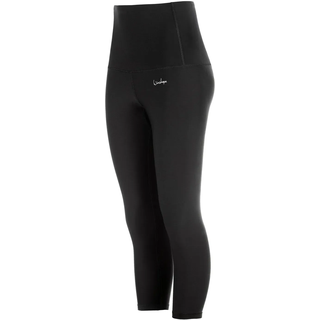 Leggings WINSHAPE "Functional Power Shape 7/8-Tights HWL302", Damen, Gr. M, Normalgrößen, schwarz, 80% Polyester, 20% Elasthan, Hosen Leggings, High Waist mit Bauch-Weg-Effekt