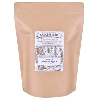 Räucherspan.de - Räucherchips aus Kirsch-Holz 2 L- feine Späne 0,3-1 mm Sparbrand geeignet