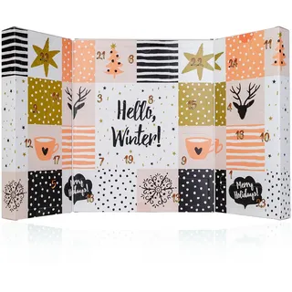 Accentra – Adventskalender Beauty mit 24 Make up & Kosmetik Produkten – Schmink Adventskalender Frauen mit Lippenstift, Wimpern, Nagellack, Lidschatten, Applikatoren uvm. – Weihnachtskalender Beauty