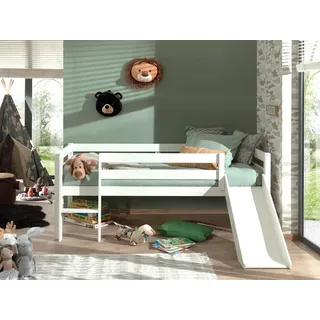 Vipack Spielbett Pino 90 x 200 cm Kiefer massiv weiß lackiert