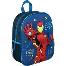 Undercover, Kindergartentasche, Kindergartenrucksack 3D Avengers 7 l, Blau, Rot