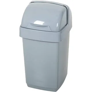 Addis 518460 Eco Abfalleimer für Badezimmer, Küche, 100% recycelter Kunststoff, 10 Liter, Hellgrau
