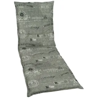Liegenauflage GO-DE, grau (hellgrau), B:190cm H:5,5cm T:60cm, Bezug: 65% Polyester, 35% Baumwolle, Polsterauflagen, Liegenauflage