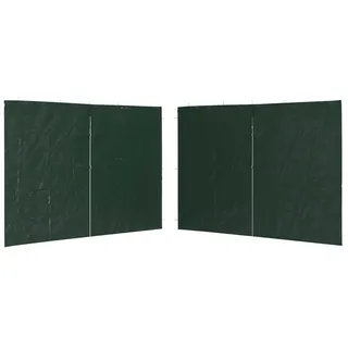 vidaXL Partyzelt-Seitenwände 2 Stück Reißverschluss PE Grün