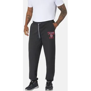 Jogginghose JAN VANDERSTORM "Jogginghose THIBOR", Herren, Gr. 7XL, N-Gr, grau (dunkelgrau melange), Obermaterial: 70% Baumwolle CO. 30% Polyester COOLMAX PES(Coolmax)., Hosen Jogginghose