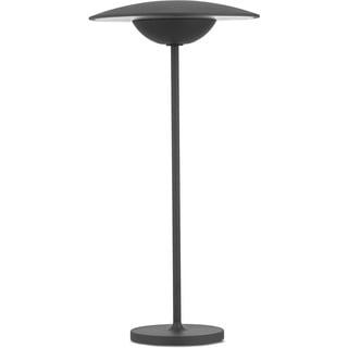 REV Tower LED Tischlampe, Tischlampe kabellos, Nachttischlampe dimmbar, Tischleuchte, H38cm, 200lm, 2W, Akku 4000mAh, schwarz