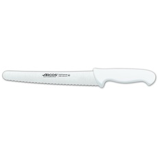 Arcos Serie 2900 - Gebäckmesser Kuchenmesser - Klinge Nitrum Edelstahl 250 mm - HandGriff Polypropylen Farbe Weiß