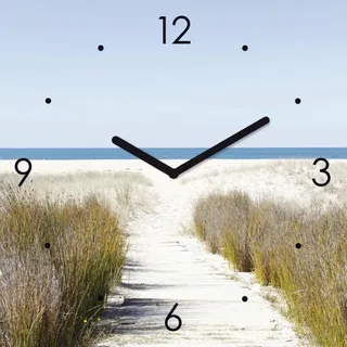 Wanduhr , Multicolor , Glas , 30x30 cm , Dekoration, Uhren, Wanduhren