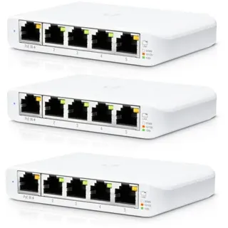 UBIQUITI networks Ubiquiti UniFi Switch 5x RJ-45, PoE PD, 3er-Pack (USW-FLEX-MINI-3)