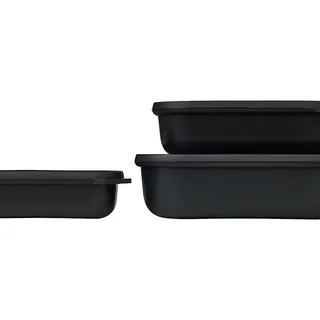 Mepal Cirqula rechteckig nordic black 0,5 l 3-teilig