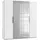 Level 200 x 216 x 58 cm weiß mit Spiegeltüren