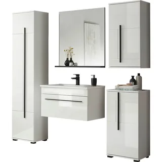 INOSIGN Badmöbel-Set »Cantara, Bad im modernen Design, 5-teiliges Badezimmer« Set, 5 Stk. tlg., weiß