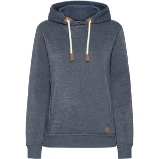 Kapuzenpullover OXMO "Hoodie OXMille", Damen, Gr. S, blau (total eclipse melange), Obermaterial: 55% Polyester PES. 45% Baumwolle CO., Pullover Kapuzenpullover
