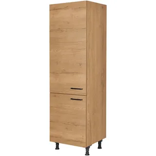 Nobilia Geräteumbauschrank , Eichefarben , Metall , 1 Fächer , nur wie online abgebildet bestellbar , 60x216.6x58 cm , Blauer Engel, Pefc, Goldenes M, Made in Germany, DGM-Klimapakt , Küchen, Küchenmöbel, Küchenschränke, Geräteumbauschränke