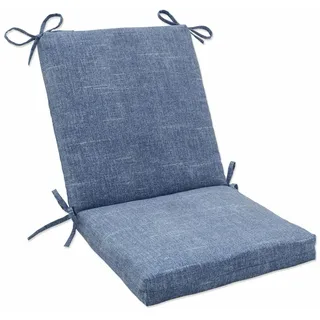 Pillow Perfect Outdoor | Indoor Tory Denim Stuhlkissen, quadratisch, 91 x 45 x 76 cm, Blau