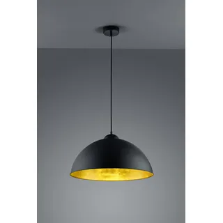 Trio Romino II 1-flg. 50 cm halbkugelförmig schwarz matt, goldfarbig innen