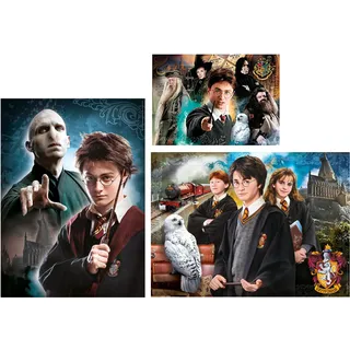 Clementoni 80075 - Puzzle - Harry Potter (1x 500 Teile, 2x 1000 Teile)