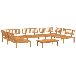 6-tlg. Garten-Sofagarnitur aus Paletten Massivholz Akazie - Braun, Bunt