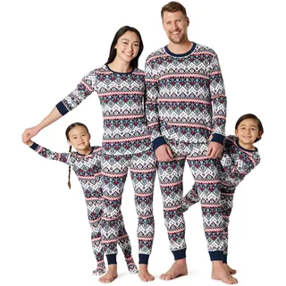 Amazon Essentials Unisex Kinder Passende Weihnachts-Pyjama-Sets für die ganze Familie, Winter Fairisle, 6-7 Jahre