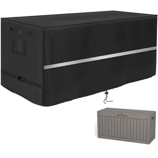 Deckbox-Abdeckung, strapazierfähig, wasserdicht, Deckbox mit Griff, für den Außenbereich, große Aufbewahrungsbox, Terrasse, rechteckige Bankabdeckung (121,9 x 55,9 x 63,5 cm)