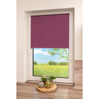 Seitenzugrollo K-HOME "Thermo Klemmfix-Rollo" Gr. 24, lila (beere), B:65cm H:200cm, Polyester, Rollos, Seitenzugrollo, 1 Stück