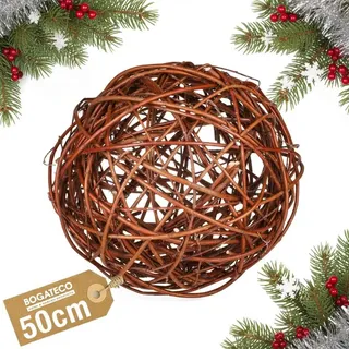 BOGATECO Dekokugel 50 cm | Weidenkugel in 4 Größen | Weidenball Gartenkugel Deko-Kugel für Garten, Balkon und Terrasse