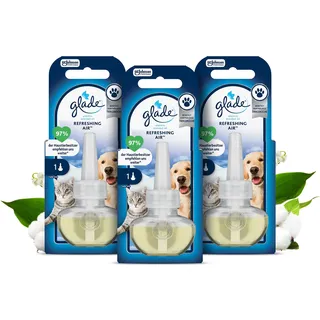 Glade Electric Scented Oil Nachfüller, elektrischer Raumduft mit Duftöl, Refreshing Air, 3er Pack (3 x 20 ml)
