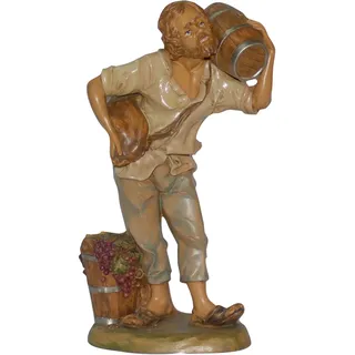 Hirtenjunge Mit Fass Von Vino 30CM Harz Euro-Dm Figur Krippe