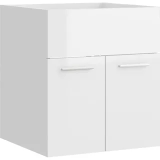 SYFAXTM Waschbeckenunterschrank Hochglanz-Weiß 41x38,5x46cm - Weiß