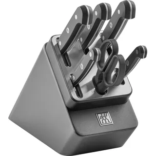 Zwilling Messerblock »Gourmet«, 7 tlg., Made in Germany, selbstschärfender Messerblock, Sonderschmelze, grau