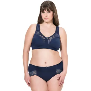 Ulla Popken Damen große Größen Übergrößen Plus Size Entlastungs-BH, Spitze, ohne Bügel Nachtblau 110C 800619139-110C