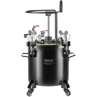 Vevor Druckbehälter für Sprühfarbe, 20 L Druckbehälter, 70 psi einstellbarer Druck, Druckbehälter-Farbbehälter mit Rollen und Dichtmittel zur Leckreparatur, für Heimdekoration und Industrielackierung