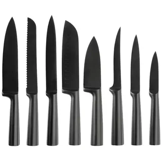 Qdesign 190-063 8 piece blade set made of high quality stainless steel black - Schwarz