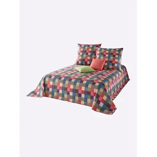 Tagesdecke HEINE HOME Gr. 5, bunt (rot, bunt), B:270cm L:210cm, 100% Polyester, Tagesdecken, Tagesdecke