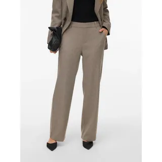 Vero Moda Anzughose "VMMAYA BESTIE MW STRAIGHT PANT NOOS", moon rock aop:melange