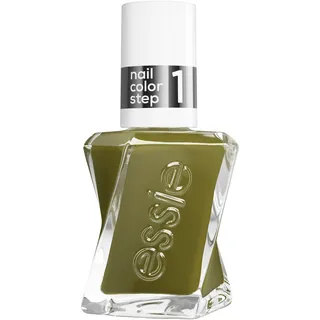 essie langanhaltender Nagellack mit glänzendem Finish, Maniküre ohne UV Licht, Gel Couture, Farbe: Nr. 540 totally plaid, Olivgrün, 1 x 13,5 ml