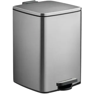 Relaxdays Treteimer 20 l Silber