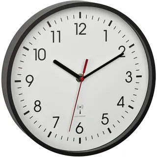 TFA Analoge Funk-Wanduhr 24,5 cm 60.3550.01 schwarz