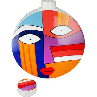 Gilde Dekovase Deckelvase Grafic Face, Höhe ca. 34,5 cm«