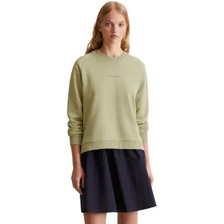 Sweatshirt MARC O'POLO DENIM, Damen, Gr. XS, grün (elm grün), Sweatware, Obermaterial: 100% Baumwolle, relaxed fit hüftlang, Rundhals, Rippbündchen, Sweatshirts Sweatshirt, Rückenteil dezent länger, kleine Seitenschlitze, relaxed fit