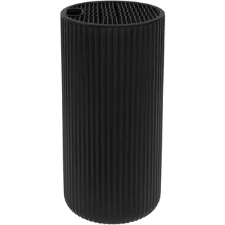 Universeller Messerblock, mit Abflussrinne im Boden, Messerblock ohne Messer, abnehmbare Schlitze zur Reinigung, geeignet für alle Küchenmesser (Schwarz)