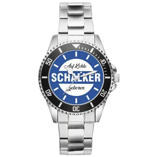 KIESENBERG Schalker Fußball Fan Uhr – Sportliche Armbanduhr im Fan-Design Stilvolle Herren- & Damen-Uhr mit Fußball-Motiv Geschenk für echte Schalker Fans 21174